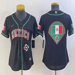 Women 2023 World Cup Mexico blank black majestic MLB baseball Jerseys-BD 33