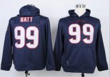 nike Houston Texans J.J. Watt 99# blue nfl Hooded Sweatshirt