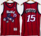 Toronto Raptors #15 Vince Carter red throwback NBA basketball Jersey-XD