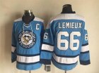 Pittsburgh Penguins #66 M.Lemieux skyblue CCM nhl Hockey Jerseys C patch