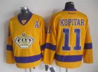 2015 Los Angeles Kings 11# Anze Kopitar throwback yellow CCM NHL Jerseys A patch