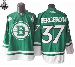 2013 NHL Stanley Cup Boston Bruins Patrice Bergeron 37 Green jersey