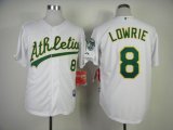 Oakland Athletics LOWRIE 8# white baseball jerseys