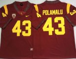 USC Trojans #43 Troy Polamalu red Nike ncaa football Jersey - Cardinal