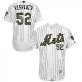 New York Mets #52 Yoenis Cespedes white Blue Strip baseball Jerseys-3