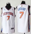 New York Knicks #7 Carmelo Anthony White NBA Revolution 30 Jerseys