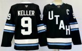 Utah Hockey Club #9 Weller black hockey jerseys C patch