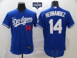 Nike Los Angeles Dodgers #14 Enrique Hernandez blue Flexbase Authentic Collection Jersey