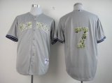 New York Yankees 7 gray camo baseball Jersey