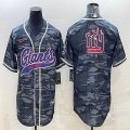 Nike New York Giants blank gray camo baseball jerseys Joint name-BD 01