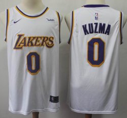 Nike Los Angeles Lakers #0 Kyle Kuzma white basketball Jerseys