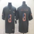 Nike Baltimore Ravens #8 Lamar Jackson Carbon black usa flag Color Rush Limited Jersey