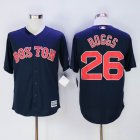 Boston Red Sox 26 Wade Boggs dark blue majestic baseball Jerseys