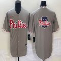 Nike Philadelphia Phillies blank gray majestic baseball jersey big logo