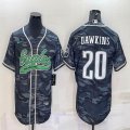 Nike Philadelphia Eagles #20 Brian Dawkins gray camo baseball jerseys Joint name-BD