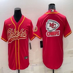 Nike Kansas City Chiefs blank red baseball jerseys Joint name-BD 01