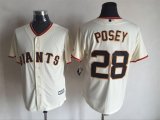 San Francisco Giants #28 Buster Posey beige Majestic baseball Jersey