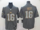 Nike Rams #16 Jared Goff gray fashion Rush Limited Jersey