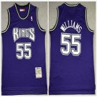 Sacramento Kings #55 Jason Williams throwback purple nba jerseys-XD