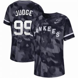 Nike York Yankees #99 Aaron Judge dark blue Pattern majestic baseball jersey-WBL