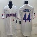 2023 World Cup Dominican Republic's #44 Alex Rodriguez white majestic baseball jerseys 06