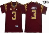 Youth Florida State Seminoles Jame #3 red College Football Jersey