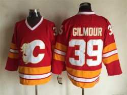 Calgary Flames #39 Doug Gilmour Red CCM throwback nhl Jersey