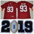 2019 Alabama Crimson Tide Jonathan Allen 93 College Football Limited Jersey - Crimson