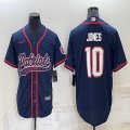 Nike New England Patriots #10 Jonathan Jones blue baseball jerseys Joint name-BD