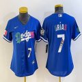 Youth 2023 World Cup Mexico #7 Julio Urias blue majestic baseball jerseys 007