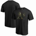 Men's Oakland Athletics Fanatics Branded Black 2018 Memorial Day Big and Tall Prestige Camo T-Shirt