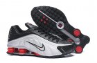 Men Nike Shox R4 black white shoes