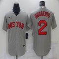 Nike Boston Red Sox #2 Xander Bogaerts gray majestic baseball Jersey-BD