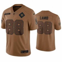 Dallas Cowboys #88 CeeDee Lamb 2023 Brown Salute To Service Limited Jerseys