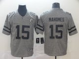 Nike Kansas City Chiefs #15 Patrick Mahomes Hemp gray NFL Color Rush Limited Jerse