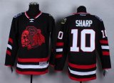 Chicago Blackhawks Patrick Sharp #10 black ice hockey jersey