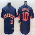 Nike Houston Astros #10 Yuli Gurriel dark blue baseball jerseys -BD