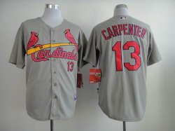 St Louis Cardinals CARPENTER 13 gray Throwback mlb jerseys