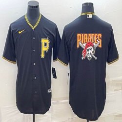 Nike Pittsburgh Pirates blank black majestic baseball jerseys 01