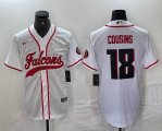 Nike Atlanta Falcons #18 Kirk Cousins white baseball jerseys Joint name -BD