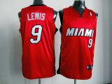 Miami Heat 9# Rashard Lewis Red NBA Jerseys