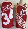 Houston Rockets #34 Hakeem Olajuwon red nba jersey-LT