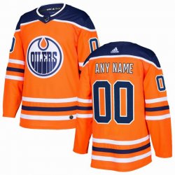 Custom Adidas Edmonton Oilers orange hockey jersey