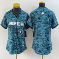 Women American League Houston Astro Nike Teal 2023 MLB All-Star Game Jersey 01