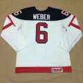 Olympic CA. #6 Shea Weber White 100th Anniversary Stitched NHL Jerseys