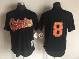 Baltimore Orioles #8 Cal Ripken Black 1997 Throwback Baseball Jersey