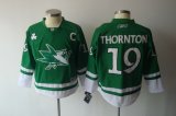 NHL San Jose Sharks #19 Joe Thornton kids Green Jersey