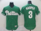 Philadelphia Phillies #3 Bryce Harper green Flexbase Authentic Collection Jersey