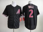 Arizona Diamondback 2 Aaron Hill black baseball jerseys