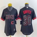 Women Nike Cincinnati Reds #30 Ken Griffey Jr. black majestic baseball jerseys